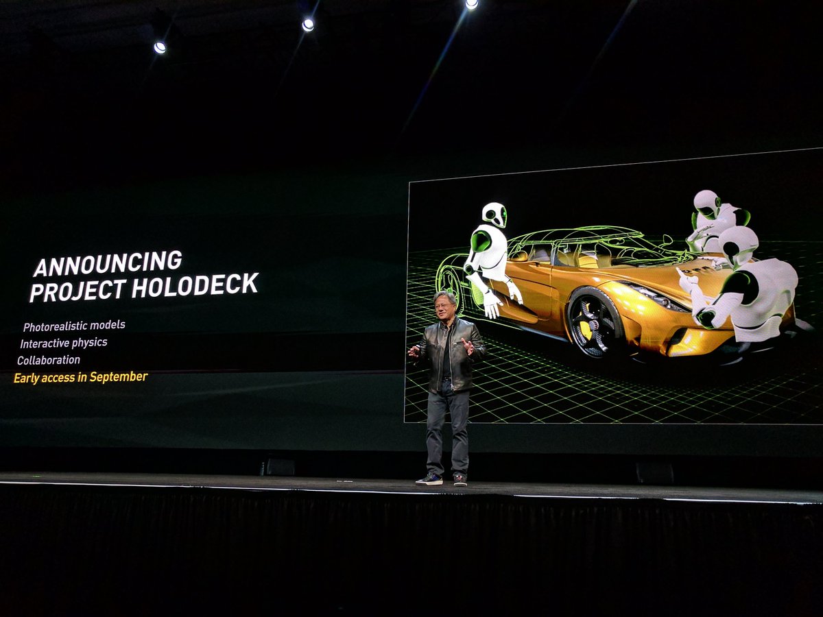 VRworlddotcom's tweet photo. @NVIDIADesign #projectholodeck is all about collaborative #VR and #AI accelerating development, available in September. #GTC17 #VRReady https://t.co/dk39OibKya