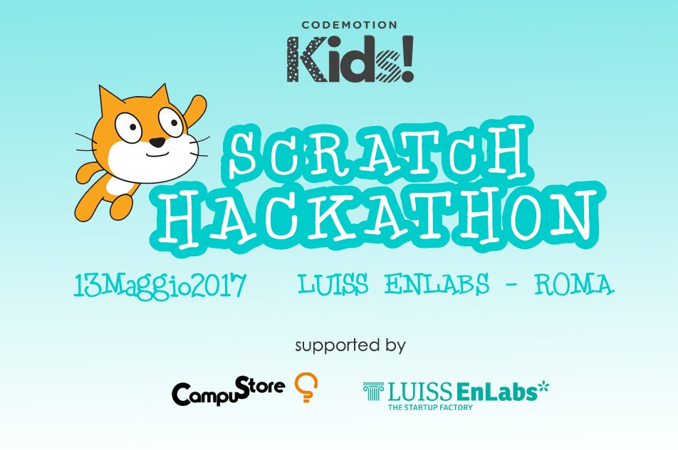 CodemotionKids's tweet photo. Scaldiamo i motori per #ScratcHackathon @EnLabs: il 1° #hackathon su #Scratch in cui si sfideranno #kids under16 #scratchday @CampuStore_IT https://t.co/qfVHSiXDCN