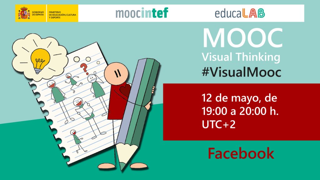 educaINTEF's tweet photo. Hoy a las 19h00 evento de dudas en Facebook #VisualDudas #DirectoINTEF #VisualMooc #visualthinking https://t.co/s2PnoJtnNH https://t.co/LNmjTWM2AC