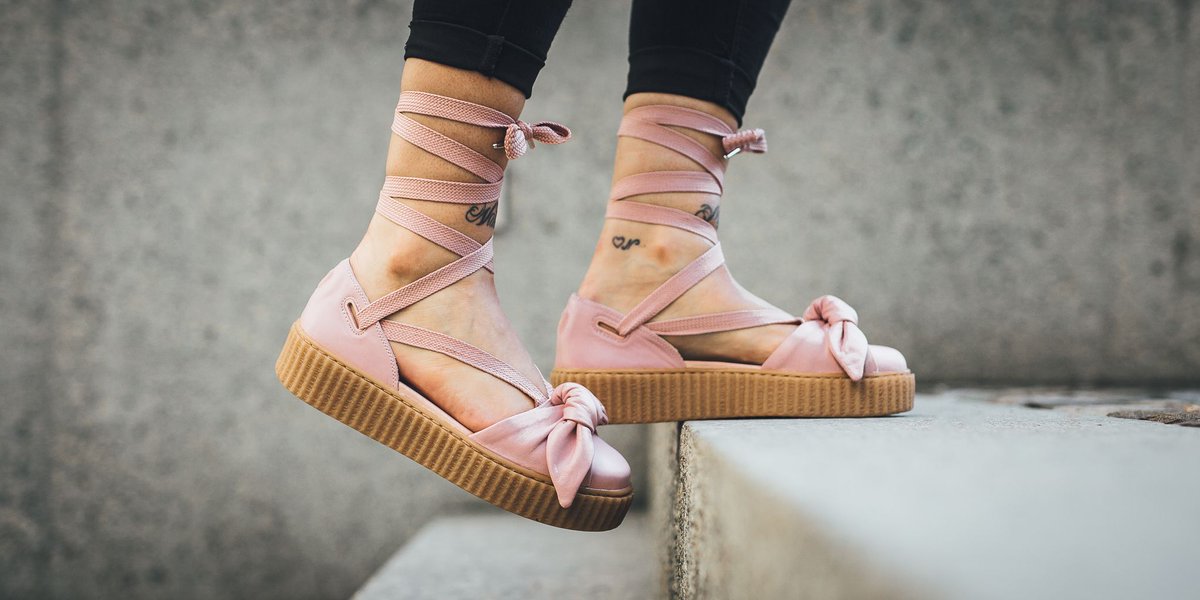 puma pink sandals rihanna