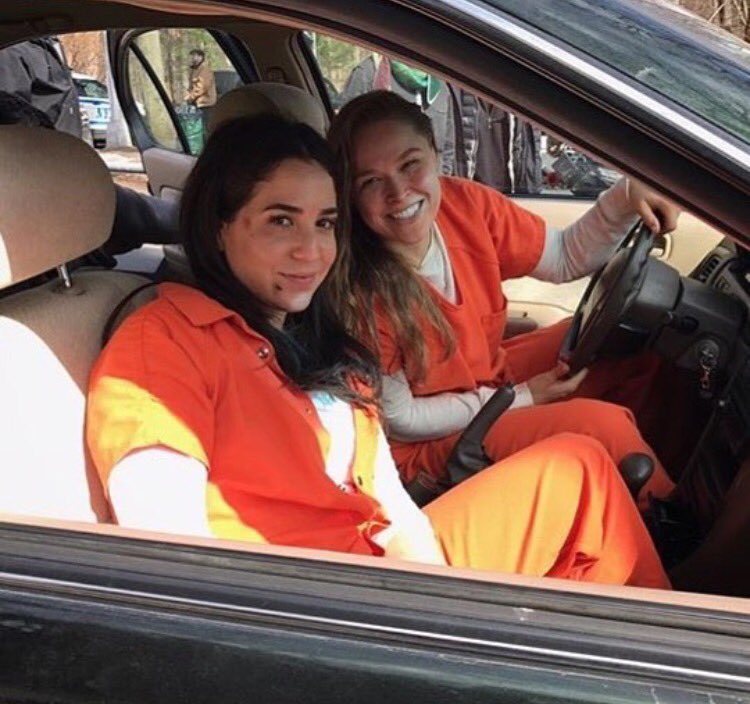 RondaKnows's tweet photo. Ronda filming for NBC's BlindSpot 
#TeamRousey https://t.co/NKPM4xT6Yy