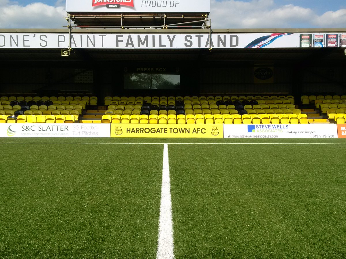FieldTurfEMEA's tweet photo. The #Vertex pitch at @HarrogateTown looks amazing in the spring sunshine #quality #3Gfootballturf https://t.co/UopbfFn8ow