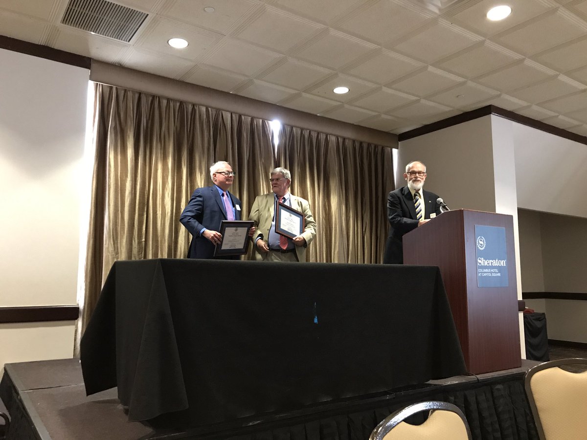 Great to see Tom Beres and Howard Wilkinson receive the Ray C. Bliss Institute of Applied Politics Certificate!