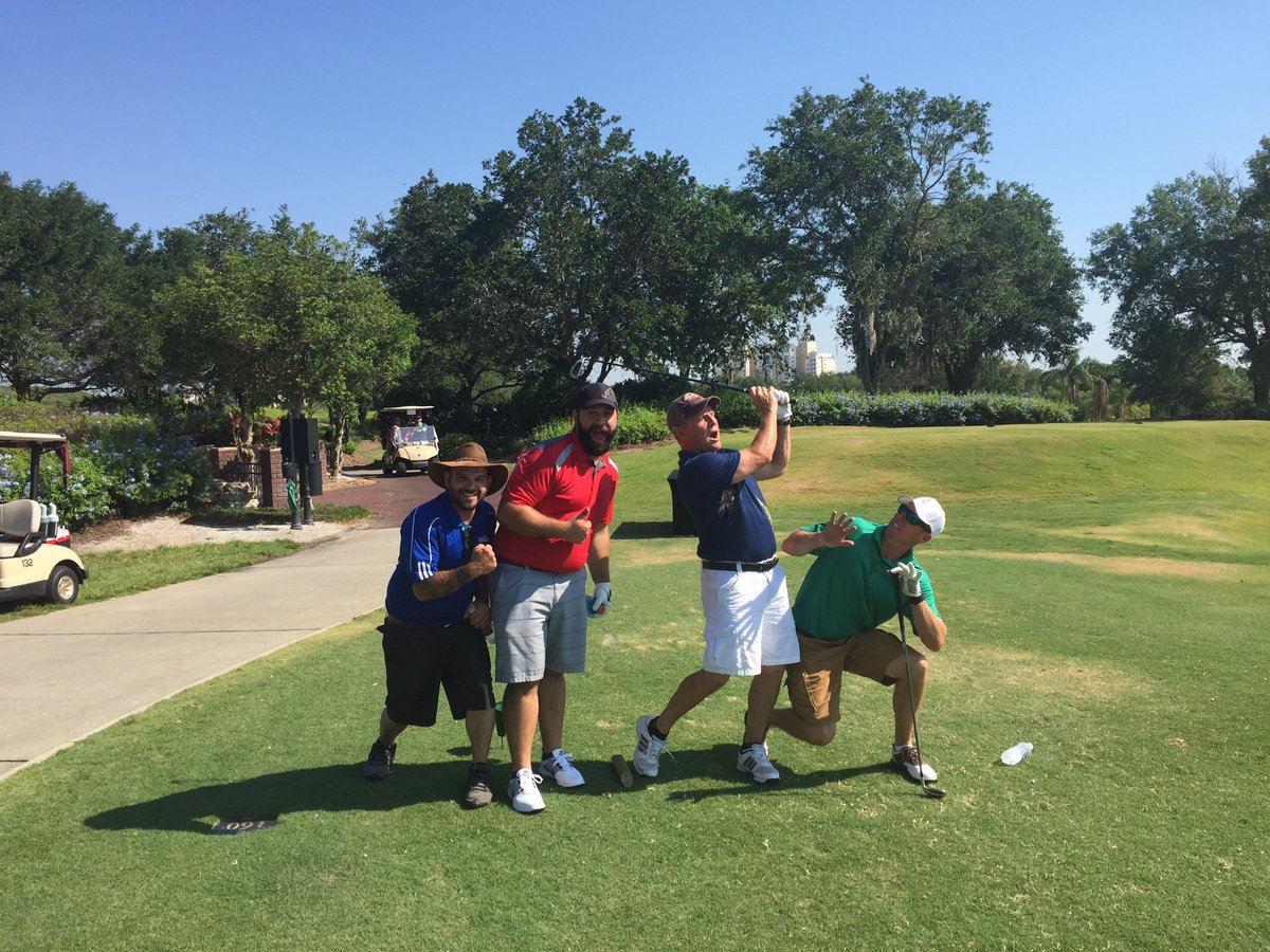 WeMakeMeetings's tweet photo. Thank you partners for playing in the first #KissimmeeCares Golf Tournament! @Gatorland @ReunionResort https://t.co/eNkP01qvyw