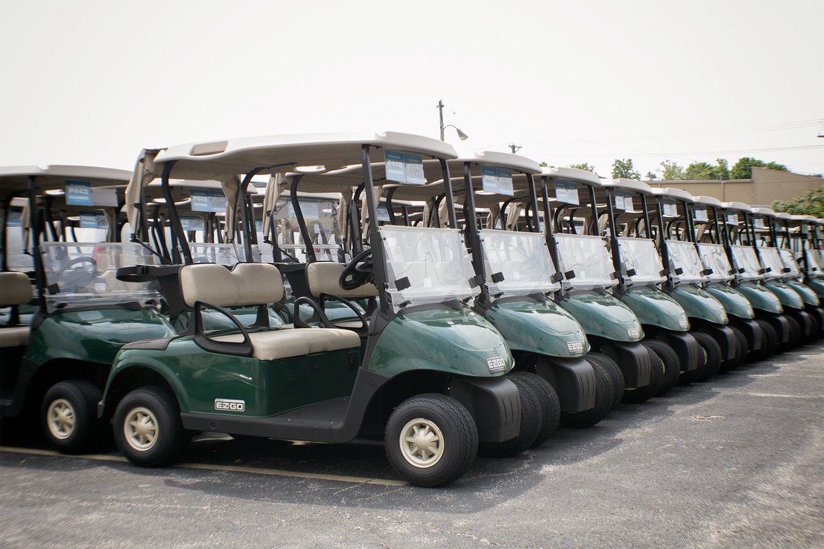 VIPGolfCarts's tweet photo. Just a "few" blank canvases for our custom-cart orders! #VIPGolfCarts #EZGO #busyseason Visit https://t.co/kc4CLaHUMC to customize your own! https://t.co/hKVP4cCyh3