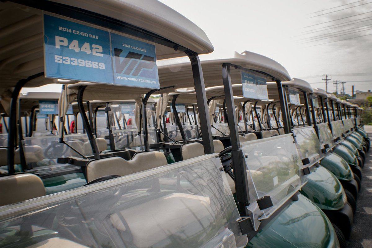 VIPGolfCarts's tweet photo. Just a "few" blank canvases for our custom-cart orders! #VIPGolfCarts #EZGO #busyseason Visit https://t.co/kc4CLaHUMC to customize your own! https://t.co/hKVP4cCyh3