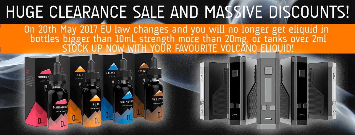 VolcanoEU's tweet photo. Biggest sale we've ever done! Make sure to stock up before the 20th. Only 10 days left!!! #vaping #offer #sale https://t.co/nuex4TcPXL https://t.co/U4iH9wISWL