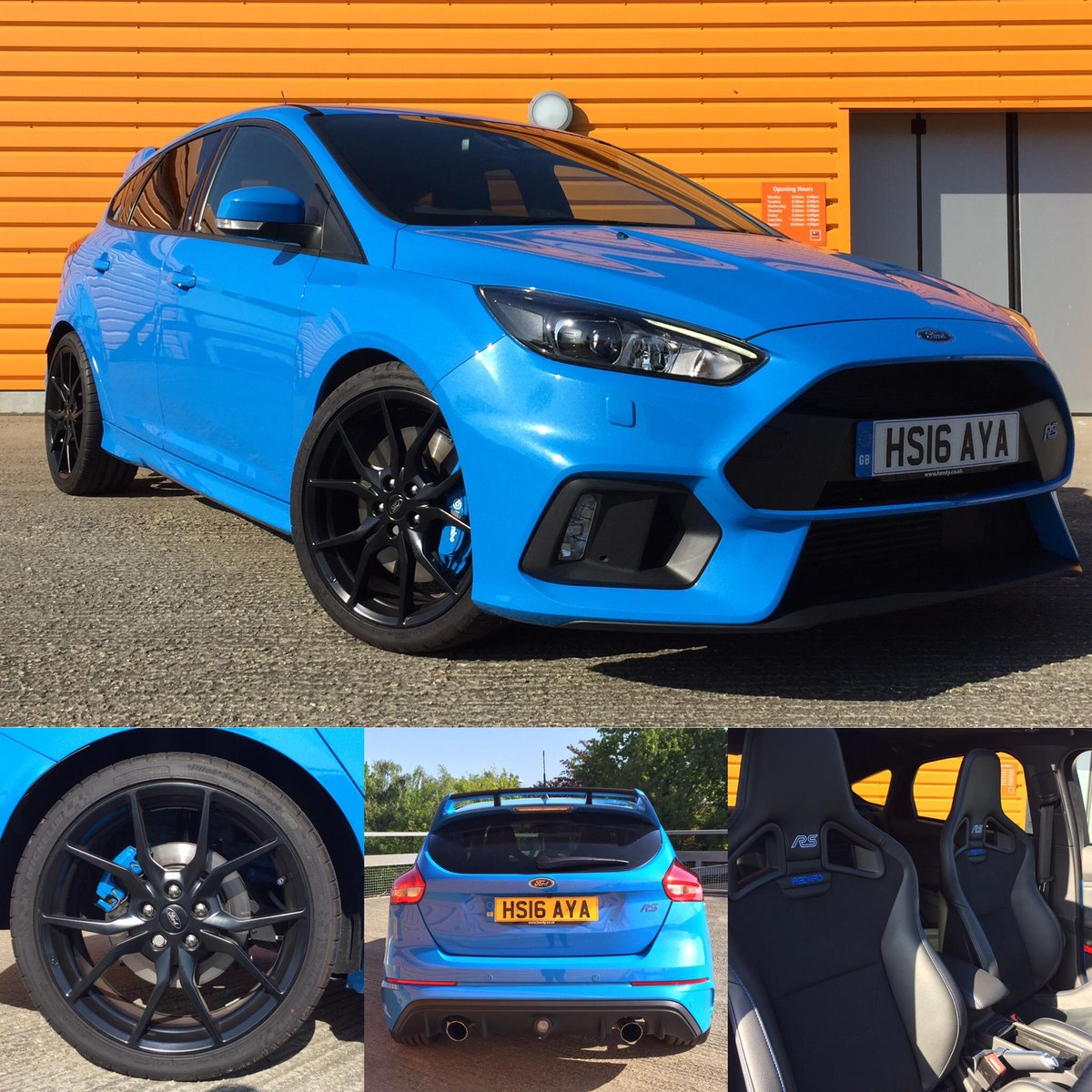 HendyGroup's tweet photo. #NitrousBlue #FocusRS for sale at #HendyFord, Chichester, with upgraded 19" black alloy wheels, sunroof &amp; more, all yours for only £31,500! https://t.co/moqRh73bB7
