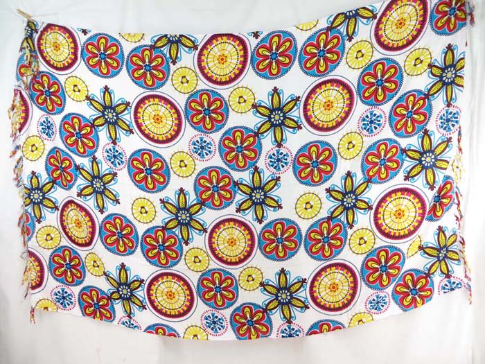ApparelSarong's tweet photo. mandala flower sarong blue red yellow on white Sarong Kanga Pareau $5.25 https://t.co/kPUPq3SAUR https://t.co/useVXgD0Fd