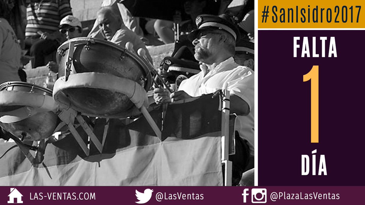 LasVentas's tweet photo. ⌛️| Las 7 de la tarde... ¡y solo faltan 24 horas para que suenen clarines y timbales y arranque #SanIsidro2017! ¿Preparados? 🙌 https://t.co/i2sZq62uvZ