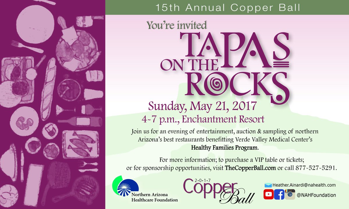 Thx to restaurants partners for #CopperBall. <a href="/TwinArrowsAZ/">Twin Arrows</a> @LaubergeSedona <a href="/cheflisadahl/">Chef Lisa Dahl</a> <a href="/89Agave/">89Agave Cantina</a> <a href="/JavelinaLeapW/">Javelina Leap Winery</a> <a href="/WholeFoods/">Whole Foods Market</a> <a href="/EnchantmentAZ/">Enchantment</a>