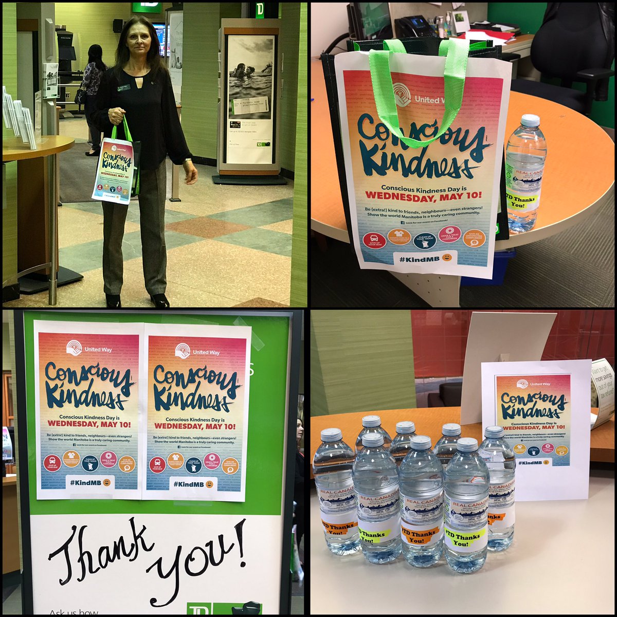 HalsteadMl's tweet photo. Spreading kindness at Portage and Main today. #KindMB #HTWW1 #tweetsfortreats https://t.co/WaWbmSIdVZ