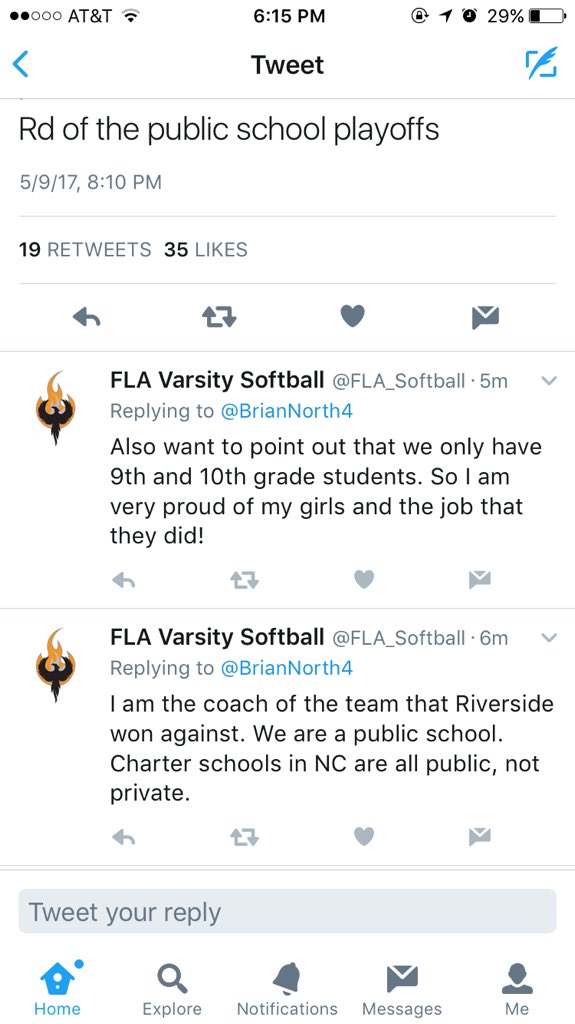 FLA_Softball's tweet photo. @RTHSRaptors My reply https://t.co/zsVO8lslEB