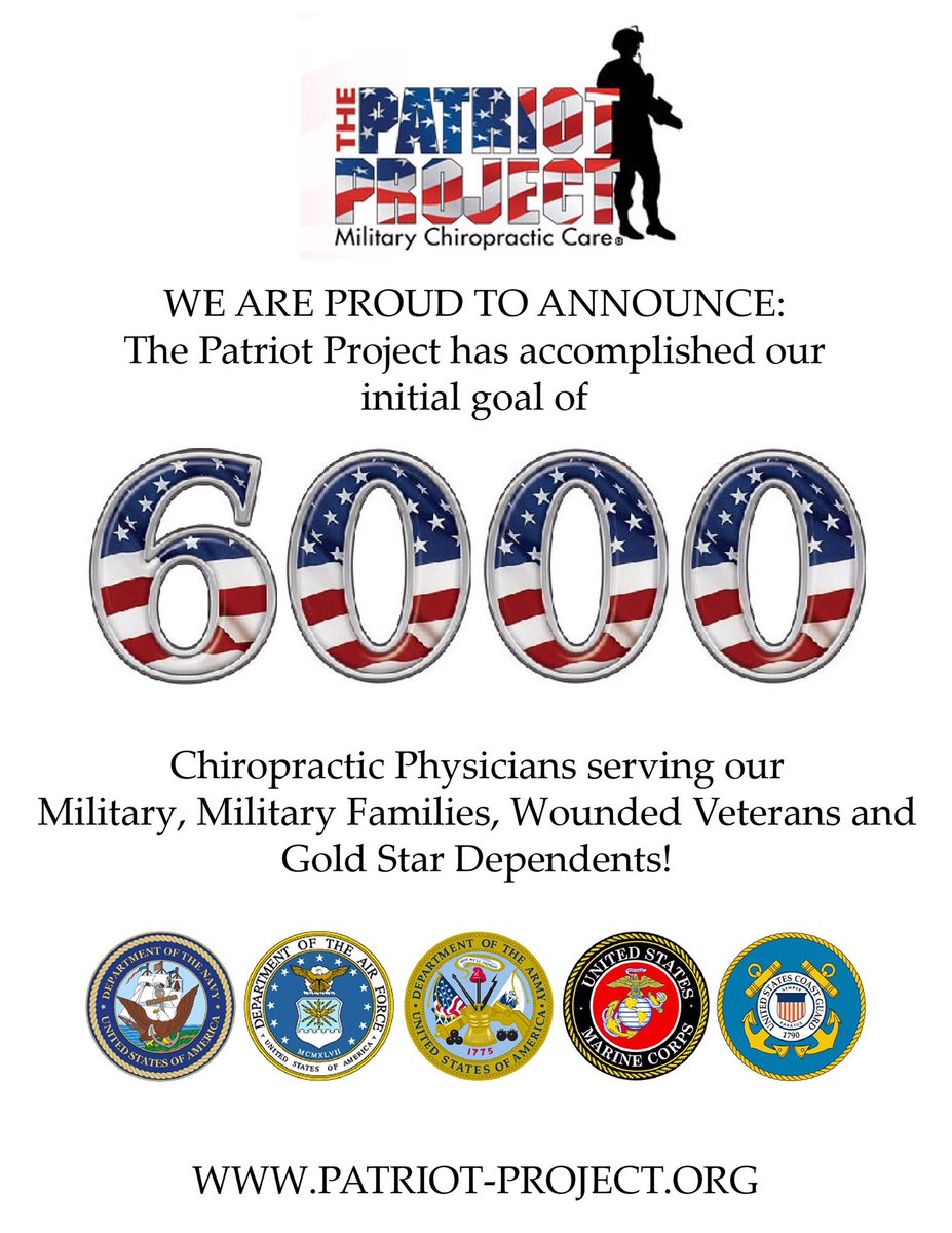 PatriotProject7's tweet photo. We are proud to announce: #patriotproject #thepatriotproject #goal #america #usa #military #veterans #Chiropractic https://t.co/eVd2RIR756