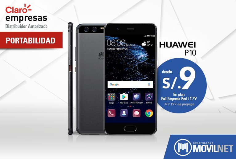 Inv_Movilnet's tweet photo. Portabilidad: HUAWEI P10 - Adquiere un Smartphone en plan Full Empresa Red i 179 #ClaroEmpresas #RedClaro #Claro →
https://t.co/W1YhzFF0su https://t.co/ZRQHmyQuZE