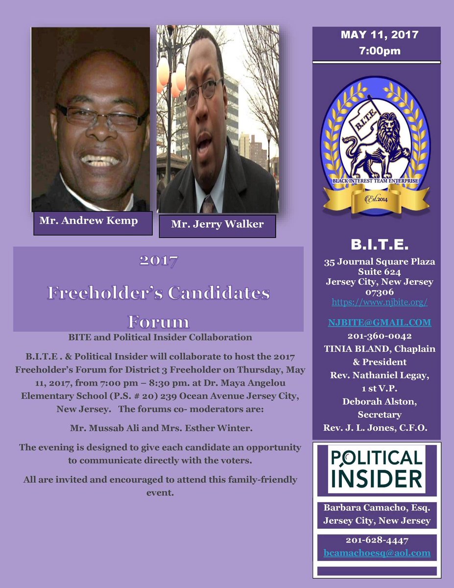 Please join me tomorrow as I explain why I'm running for #HudsonCounty Freeholder District 3 #jerseycity