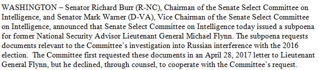 maddow's tweet photo. First subpoena. https://t.co/fxsZOwDpfW