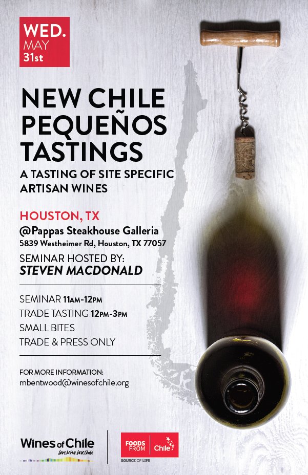purawines's tweet photo. Join us in Houston, Texas @PappasBros Wed May 31! #boutiqueChileanWines https://t.co/gHQU5xAdg5