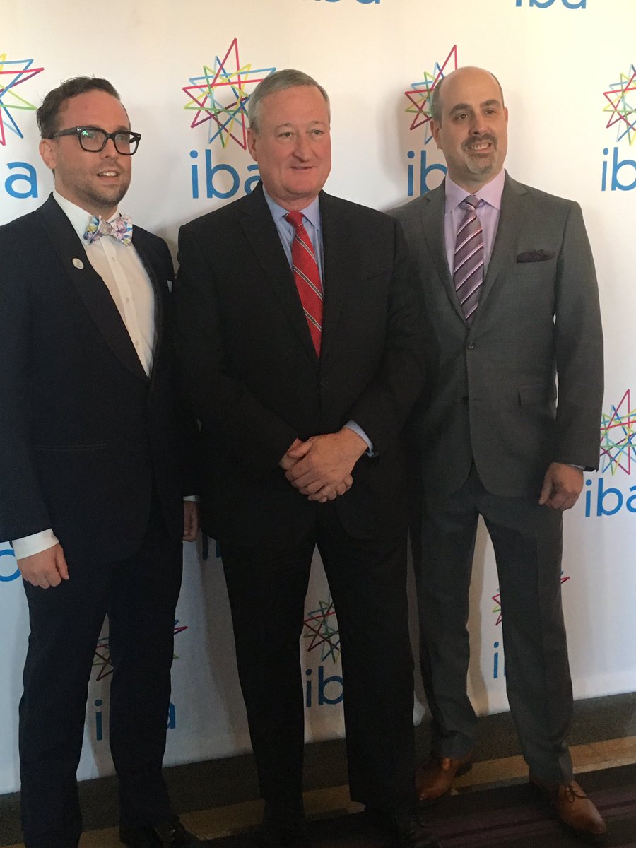 Philly_PR_Girl's tweet photo. Special thanks to @PhillyMayor for attending #IBA10 tonight! #LGBTPhilly #ThinkIBA #LGBTBiz https://t.co/t33rHeZ53N