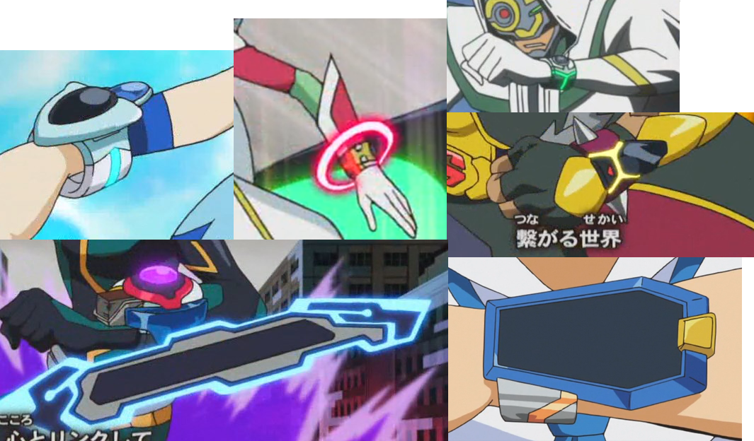 Those new #yugioh #vrains duel disks are so small, well except Yusaku's as  he seems to be the only character that still uses physical cards