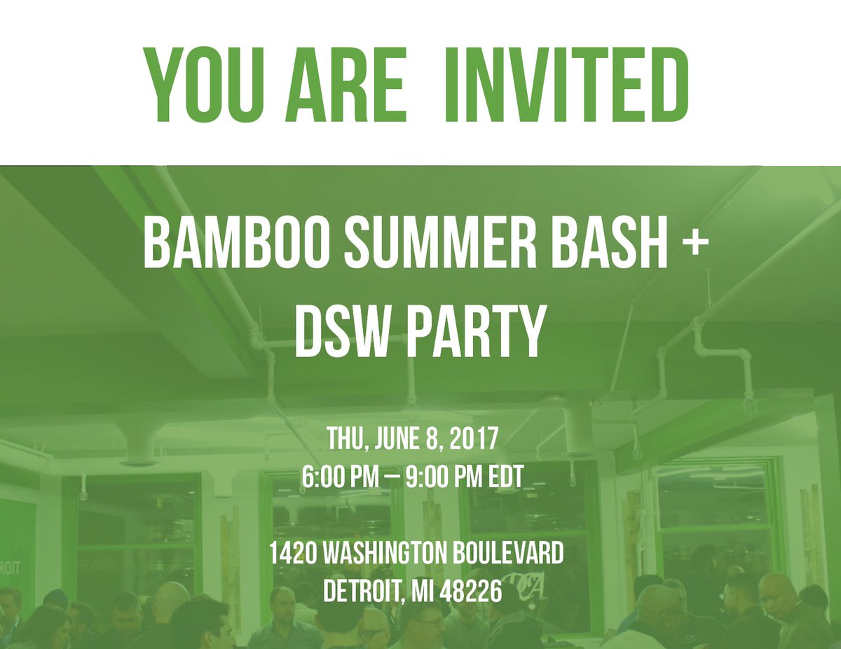 LEDetroit's tweet image. Can't wait to whoop it up at the @BambooDetroit Summer Bash on June 8th... consider yourself invited &amp;amp; RSVP: ow.ly/6I6g30bBQMi