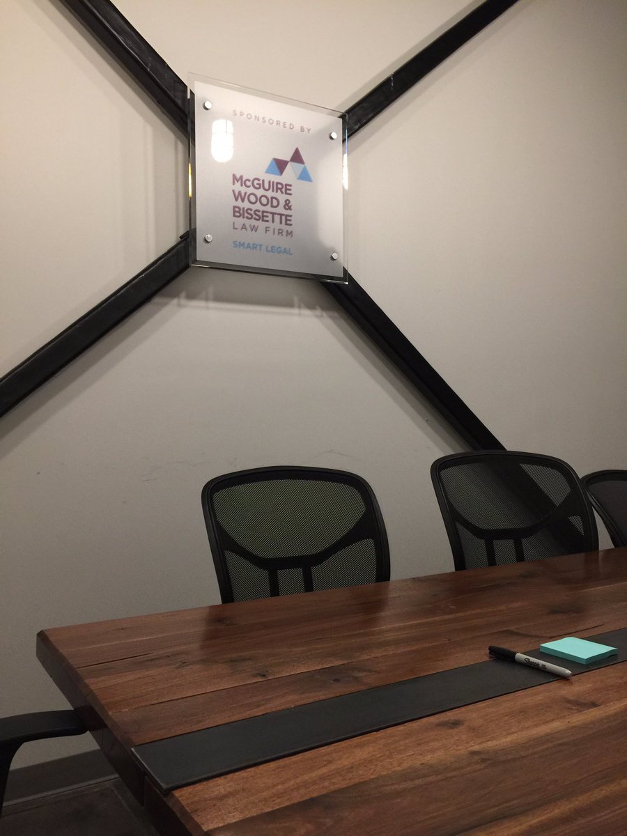 Just hanging out at #hatchworks with <a href="/SlagleChad/">Chad Slagle</a>. Cool <a href="/mwblawyers/">McGuire Wood & Bissette</a> conference room. #avlbiz #avlnews #coworking #entrepreneurs