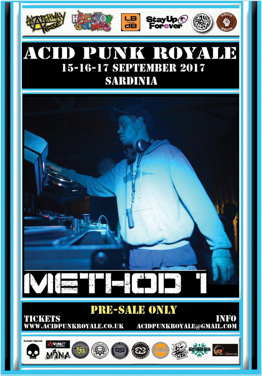 acidpunkroyale's tweet photo. ACID PUNK ROYALE - SARDINIA - PROMO MIX - METHOD 1 https://t.co/3W9ZzPXk0d TICKETS still £40 https://t.co/EhEZennEto https://t.co/RSMj40EP07