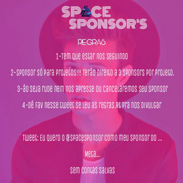 SpaceSponsor's tweet photo. Bem vindos ao Space Sponsor's 🌟

Antes de bater a meta chame na dm e pergunte se podemos ser seu sponsor🌟

Leia as regras atentamente 🌟 https://t.co/cN4w1HGWjx