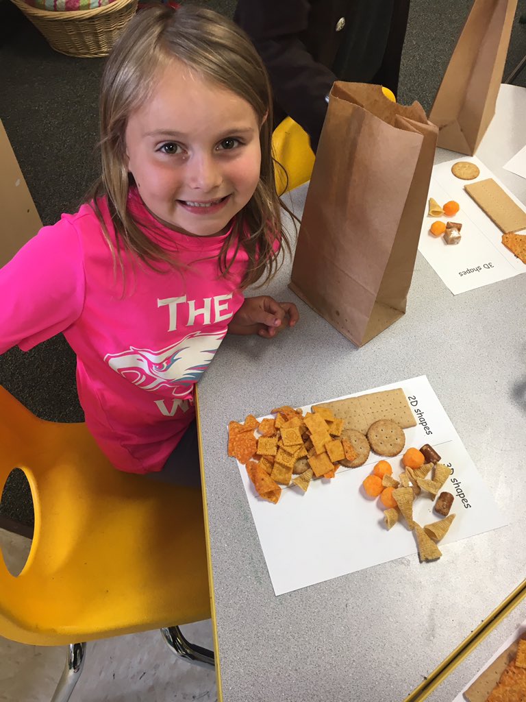 mrscogerk's tweet photo. Sorting snacks by 2D and 3D shapes!   #mathfun! https://t.co/LOWZSsGYKm