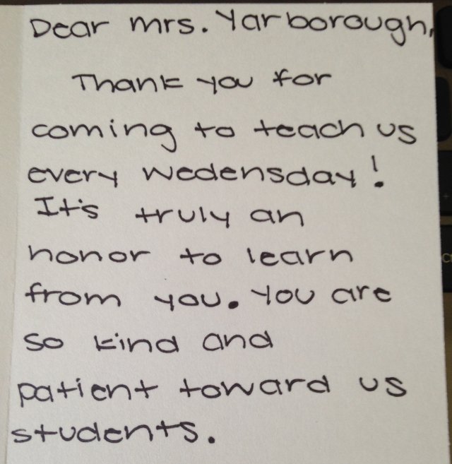 civilitynation's tweet photo. Rec'd TY notes from students @CCMMSRedwolves at final JA class. I hope lessons were learned. I was blessed by teaching it. #respect #manners https://t.co/mzCk4UayrU