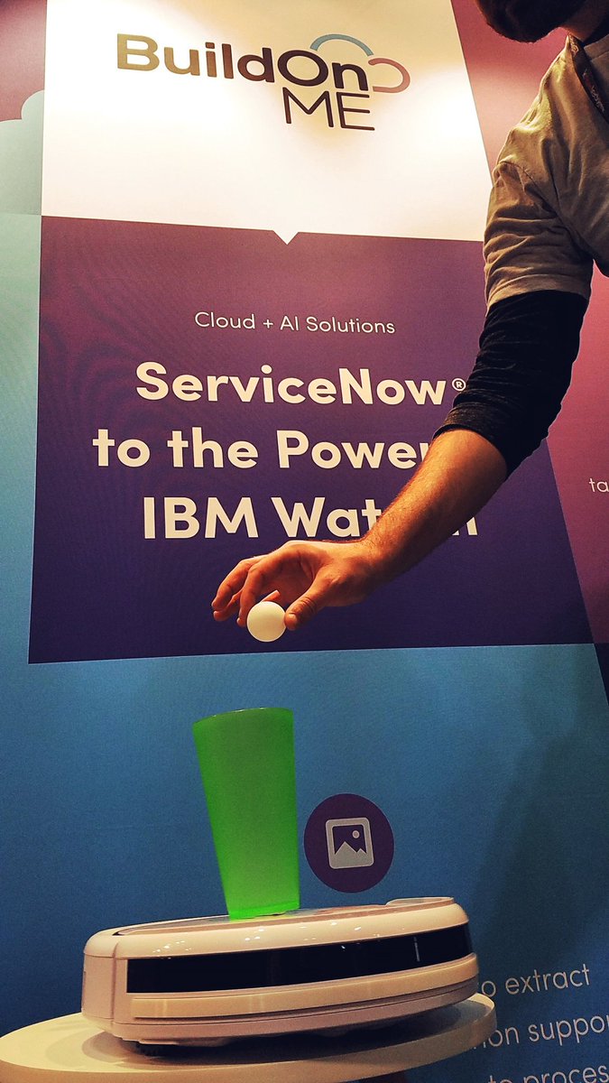 BuildOnMe's tweet image. Robot Pong! 9 winners so far, incl. 1 that sank 2 in a turn. Come by 439 to try yourself. Win stuff. Meet fun people that know AI. #Know17