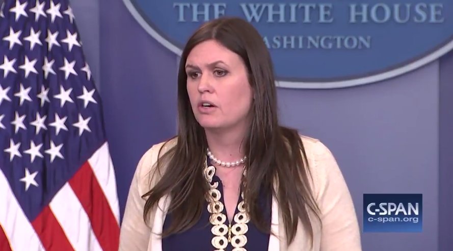 thehill's tweet photo. Sarah Huckabee Sanders: Comey committed "atrocities" in Clinton email investigation https://t.co/T5XQPFGJWR https://t.co/NvHKVG8mv3