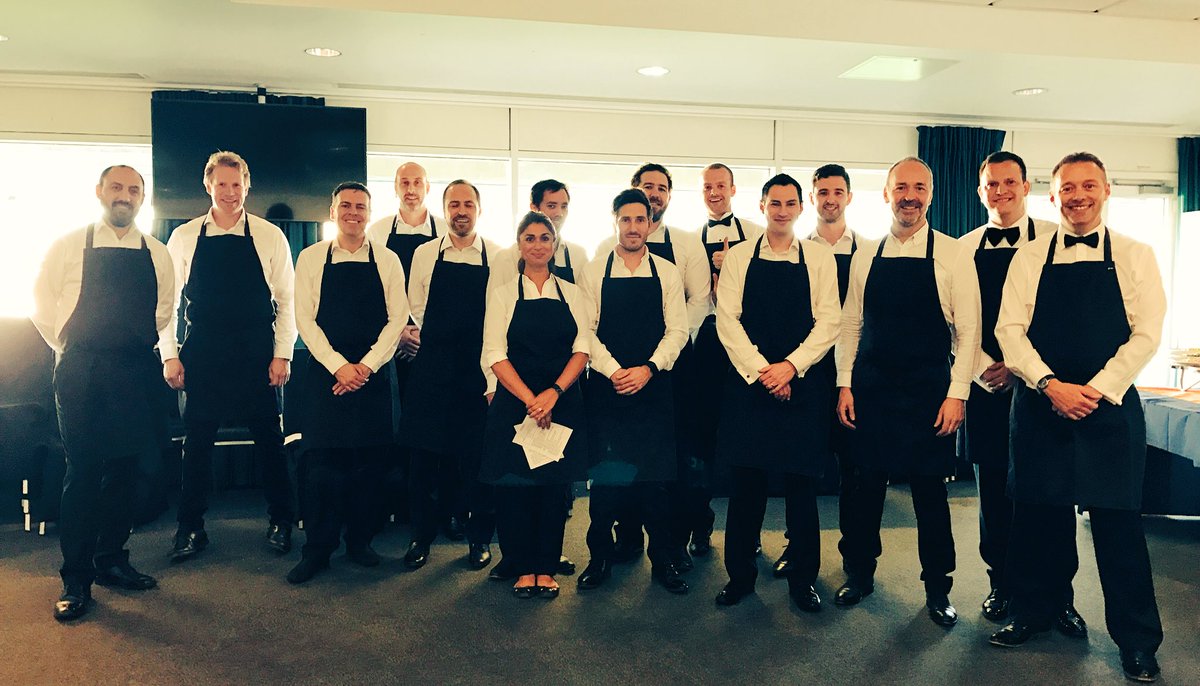 compassgroupuk's tweet photo. 🍾🎉💪🏼#teamCompass Foodbuy is front of house at tonight's Foodbuy gala dinner fundraiser for @DuchenneUK. Lookin good in your aprons guys!!😎 https://t.co/wZbjJZlbap
