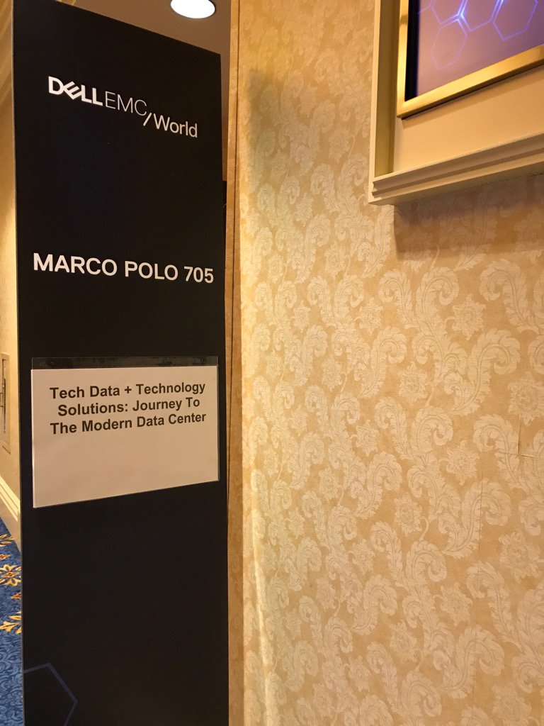 VictoriaWeezna's tweet photo. Join @barnhart_eric &amp; @Tech_Data on the Journey to the SDDC- Marco Polo 705 (level 1) at 12pm PDT! #DellEMCWorld https://t.co/l6a8jv1g9b