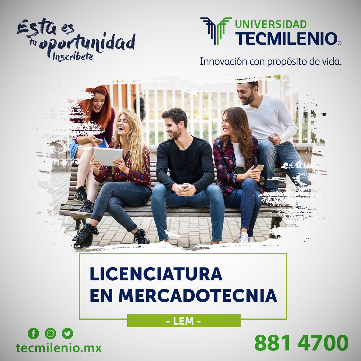 Esta es tu oportunidad
Inscribe te ya!
#soytecmilenio #mercadotecnia #Cancun #PlayaDelCarmen
