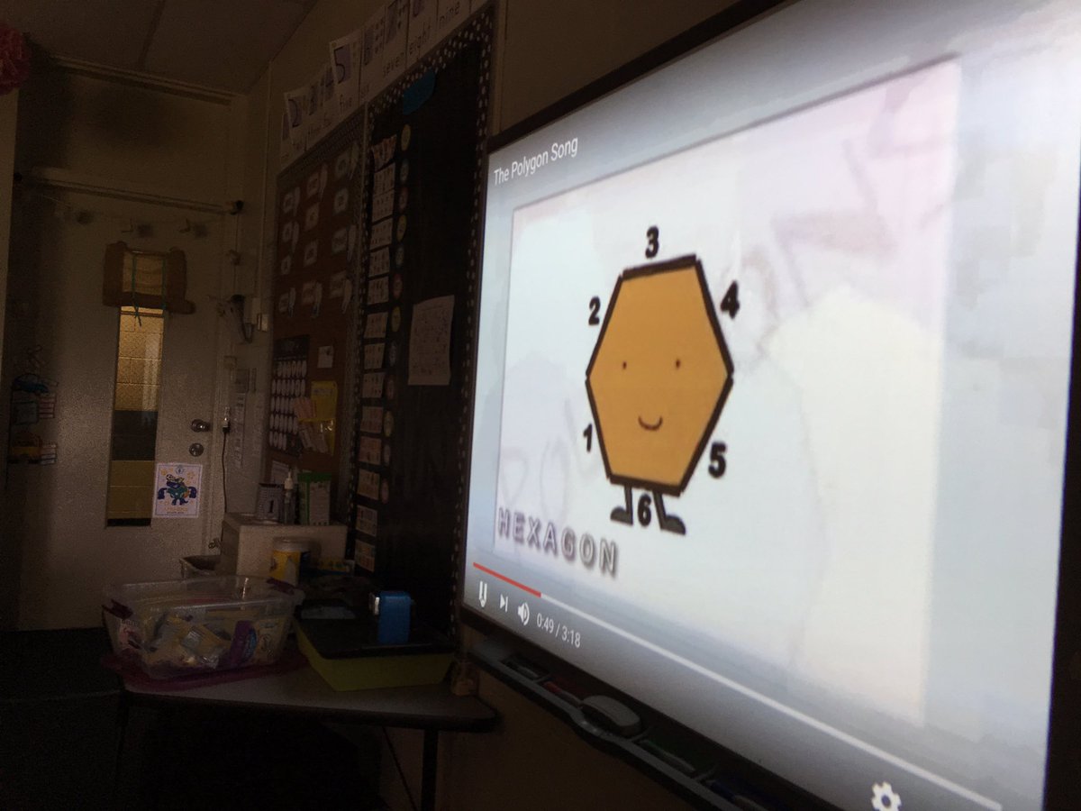 CAFirstGrade's tweet photo. Listening to the Polygon Song and making polygons out of craft sticks. https://t.co/hQgkCBo08N