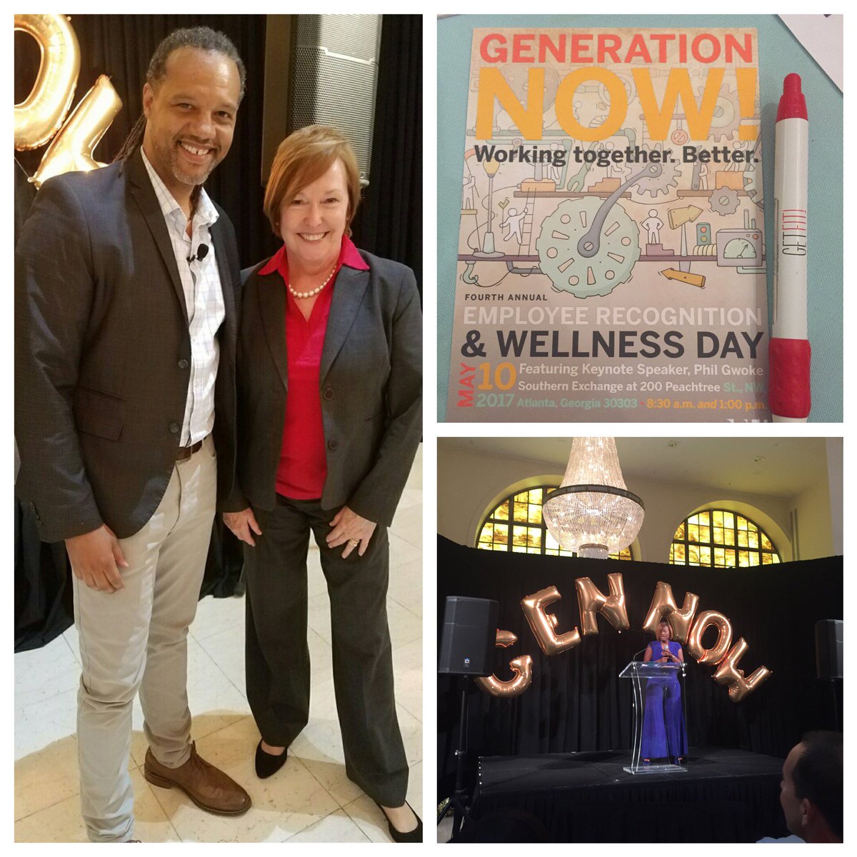 GaDPH's tweet photo. Commissioner Fitzgerald with @PhilGwoke @TheGenPeople at DPH #wellnessday17 #GenerationNow https://t.co/gBqzXiDDGk