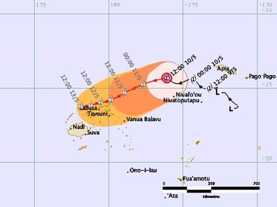 MonishNand's tweet photo. Latest forecast threat map for #TCElla. https://t.co/OzUnvtWnHm