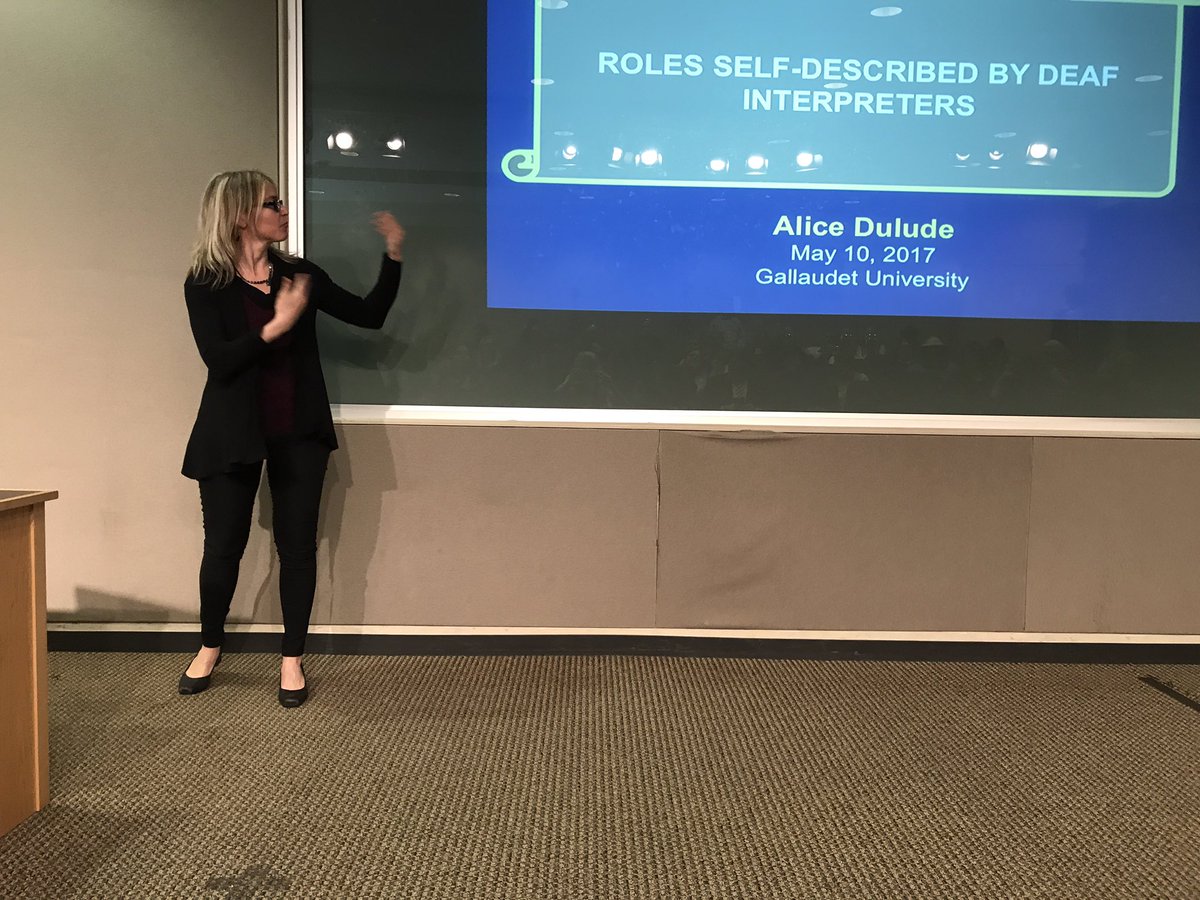Alice Dulude MAI student <a href="/GallaudetU/">Gallaudet University</a> examines Deaf interpreter role