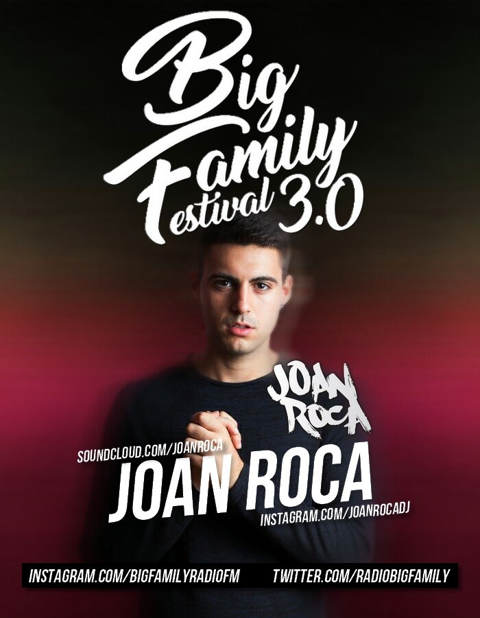 BigFamilyRadio's tweet photo. BOOM!💥 JOAN ROCA confirmado para este #BFF3  uno de los djs que nos dara lo mejor de si para el disfrute de todos nosotros...💣 https://t.co/Y7yCthBO0t