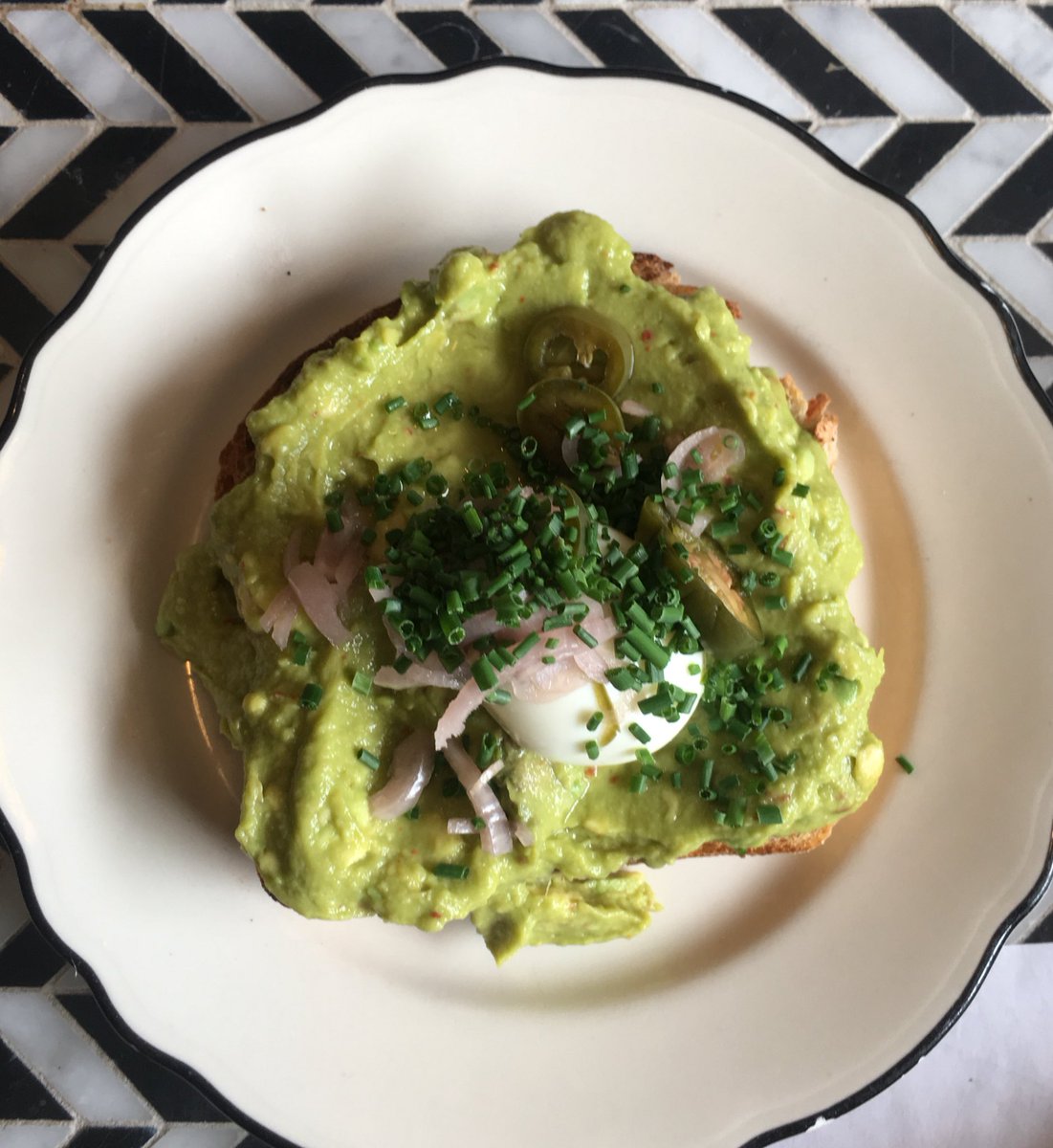 elawler's tweet photo. Above the rest #avocadotoast thank you @patbailey for introducing me to @Janeonfillmore #mylifeischanged https://t.co/KftGid6U8i