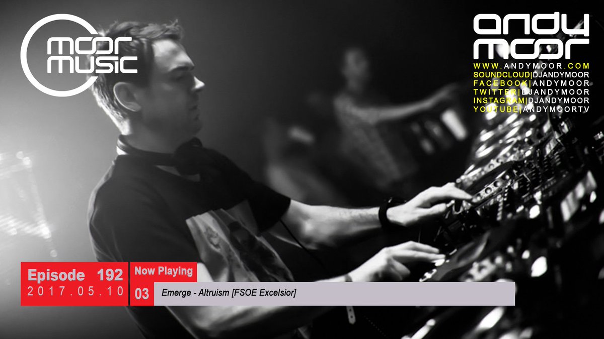 DJAndyMoor's tweet photo. 03. @EmergeMusic_ - Altruism @FsoeRecordings #Excelsior
#MM192 Tune in https://t.co/af8uTZr212 @AfterhoursFM #trancefamily https://t.co/GTfoWuO9YU