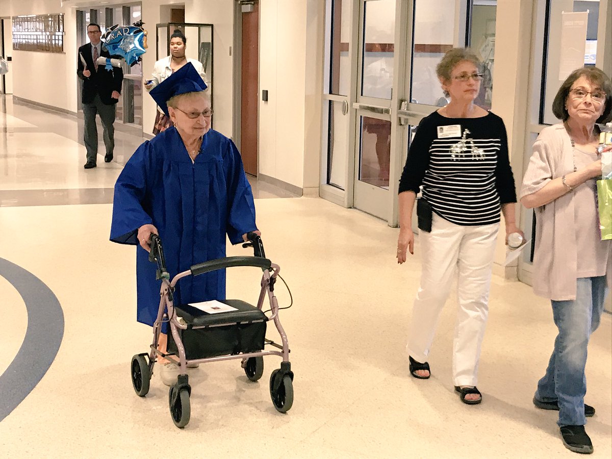 WayzataHS's tweet image. Honorary graduation ceremony for Esther Reichert Begam #trojanpride