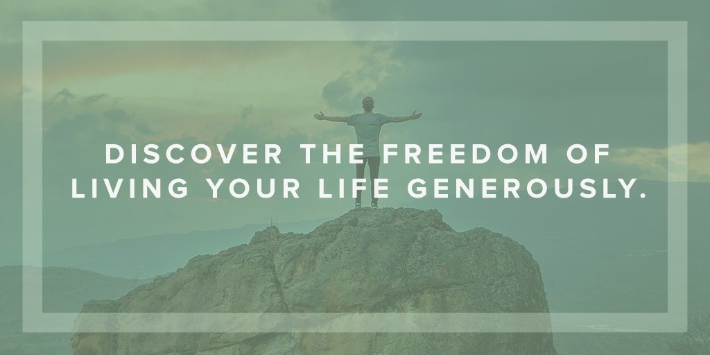 Discover the freedom of living your life generously. Download a free copy of #GenerosityReset today. bit.ly/2lE1gZv