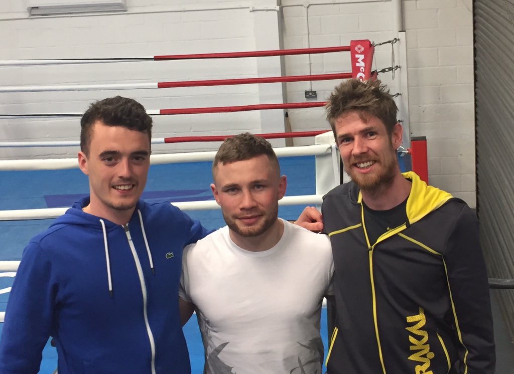 Great to meet <a href="/RealCFrampton/">Carl Frampton MBE</a> thanks for being so generous with your time this evening-very grateful 👊<a href="/SConroy001/">Sean Conroy</a> <a href="/Squashingeorge/">Steve Richardson</a>