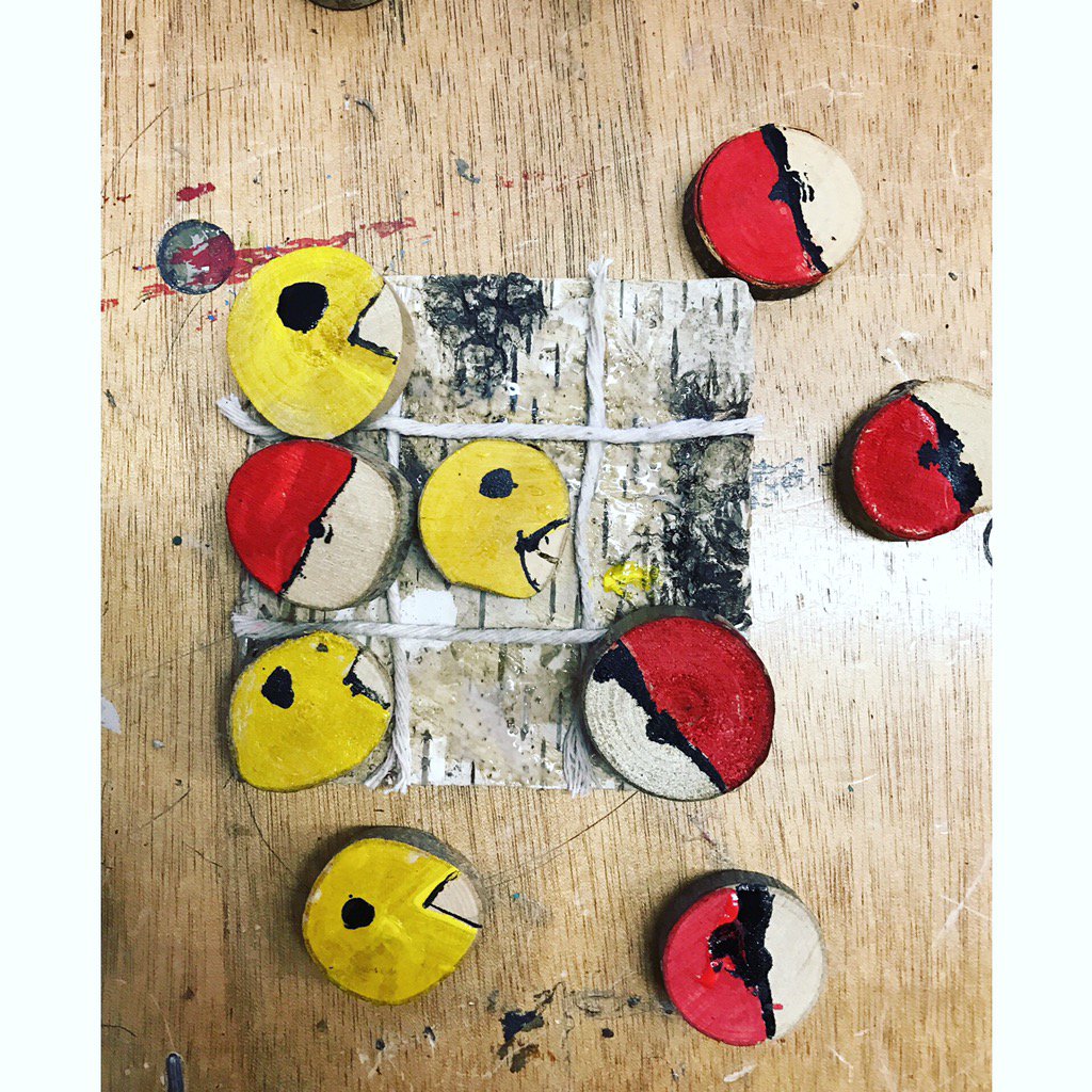 PAC man VS Pokemon handmade tic tac toe games! #art #craft #design #games #kidscraft #children #handmade