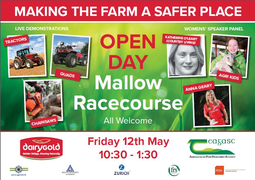 Please attend "Making your Farm a Safer Place" in Mallow Racecourse on Friday, May 12 organised by #Dairygold <a href="/CoOpSuperstores/">CoOpSuperstores</a> and @Teagasc