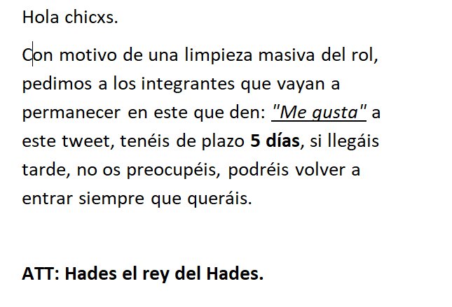KingHadesDPRP's tweet photo. AVISO IMPORTANTE. https://t.co/ZlEGmZhw57