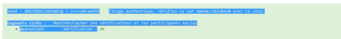 SertiConcour's tweet photo. Bravo a @warenix69 qui a gagné le concour vien me mp https://t.co/C1Jo9X4Dgl