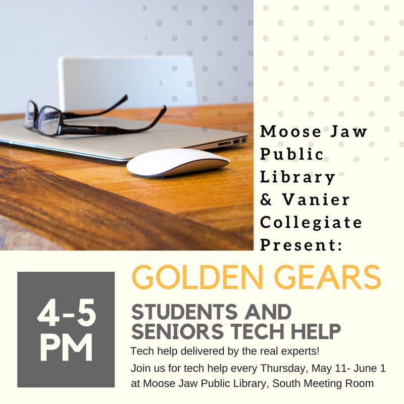 Had the pleasure of talking to Ben @DiscoverMJ about our cool new program Golden Gears: Students and Seniors Tech Help. It starts tomorrow!
